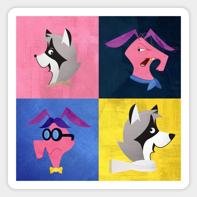 The Racoons Sticker by ChrisPaulFarias